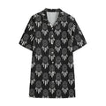 Black And White Dream Catcher Print Cotton Hawaiian Shirt