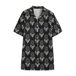 Black And White Dream Catcher Print Cotton Hawaiian Shirt