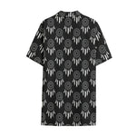 Black And White Dream Catcher Print Cotton Hawaiian Shirt