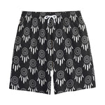Black And White Dream Catcher Print Cotton Shorts