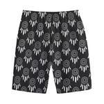 Black And White Dream Catcher Print Cotton Shorts