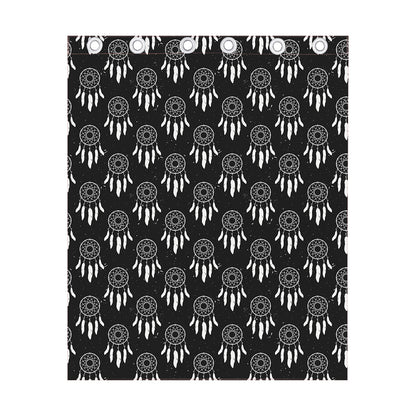 Black And White Dream Catcher Print Curtain