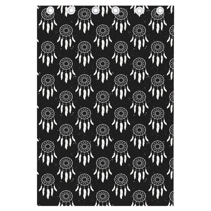 Black And White Dream Catcher Print Curtain
