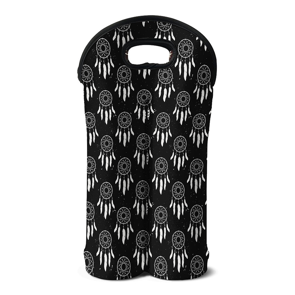 Black And White Dream Catcher Print Double Neoprene Wine Tote