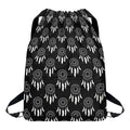 Black And White Dream Catcher Print Drawstring Backpack
