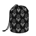 Black And White Dream Catcher Print Drawstring Makeup Bag