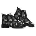 Black And White Dream Catcher Print Flat Ankle Boots