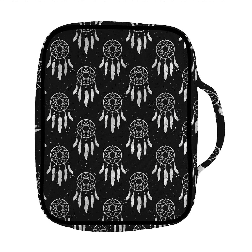 Black And White Dream Catcher Print Front Pocket Bible Bag