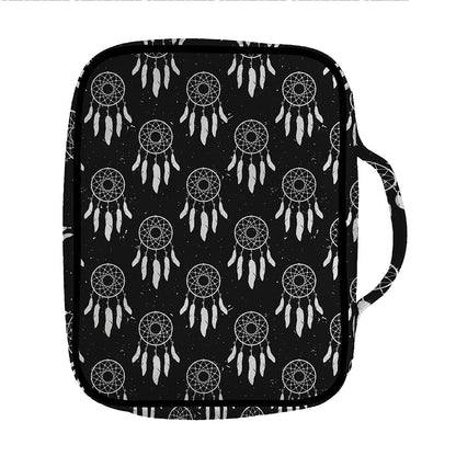 Black And White Dream Catcher Print Front Pocket Bible Bag