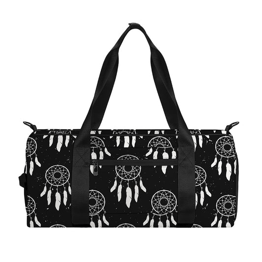Black And White Dream Catcher Print Gym Bag