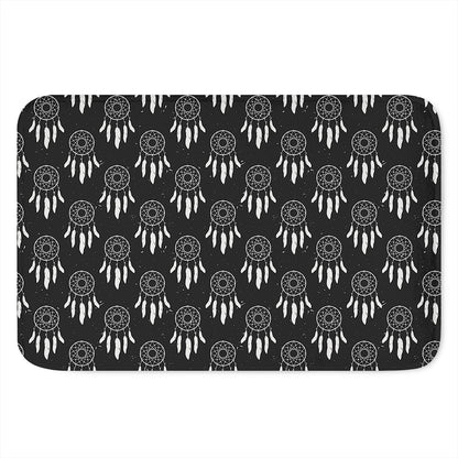 Black And White Dream Catcher Print Indoor Door Mat