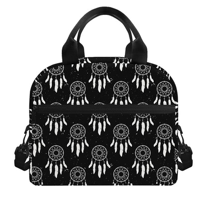 Black And White Dream Catcher Print Insulated Lunch Bag