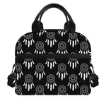 Black And White Dream Catcher Print Insulated Lunch Bag