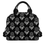Black And White Dream Catcher Print Insulated Lunch Bag