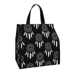 Black And White Dream Catcher Print Insulated Lunch Tote