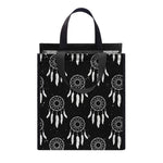 Black And White Dream Catcher Print Insulated Lunch Tote