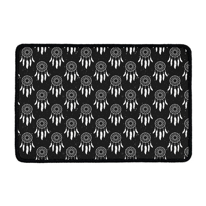 Black And White Dream Catcher Print Kitchen Mat