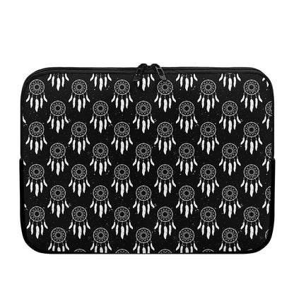 Black And White Dream Catcher Print Laptop Sleeve