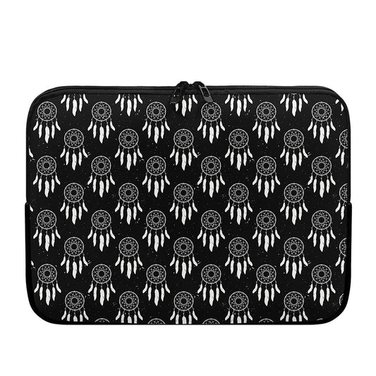 Black And White Dream Catcher Print Laptop Sleeve