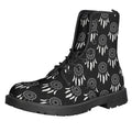 Black And White Dream Catcher Print Lace-Up Boots
