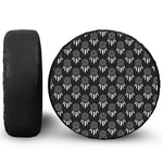 Black And White Dream Catcher Print Leather Spare Tire Cover