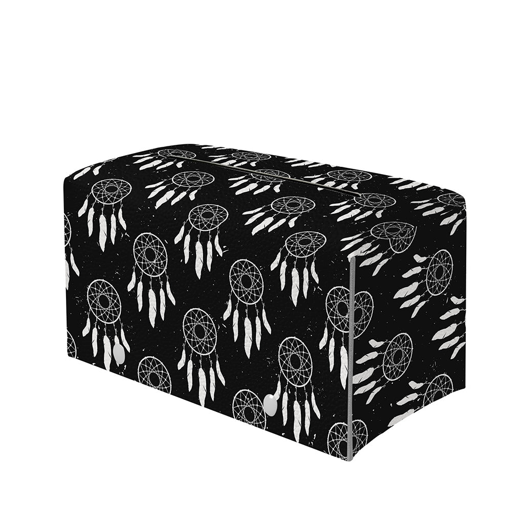 Black And White Dream Catcher Print Leather Tissue Box Cover