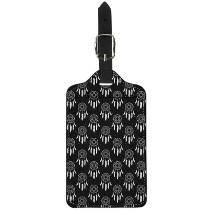 Black And White Dream Catcher Print Luggage Tag