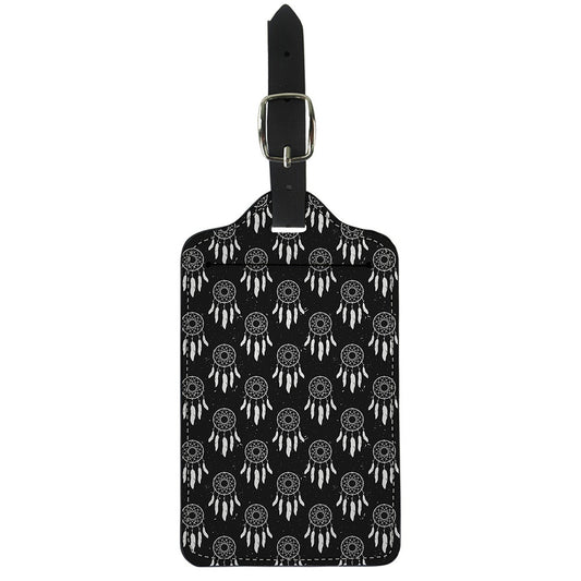 Black And White Dream Catcher Print Luggage Tag