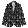 Black And White Dream Catcher Print Men's Cotton Blazer