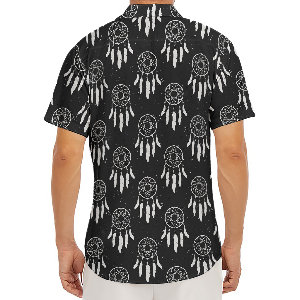 Black And White Dream Catcher Print Men's Deep V-Neck Shirt