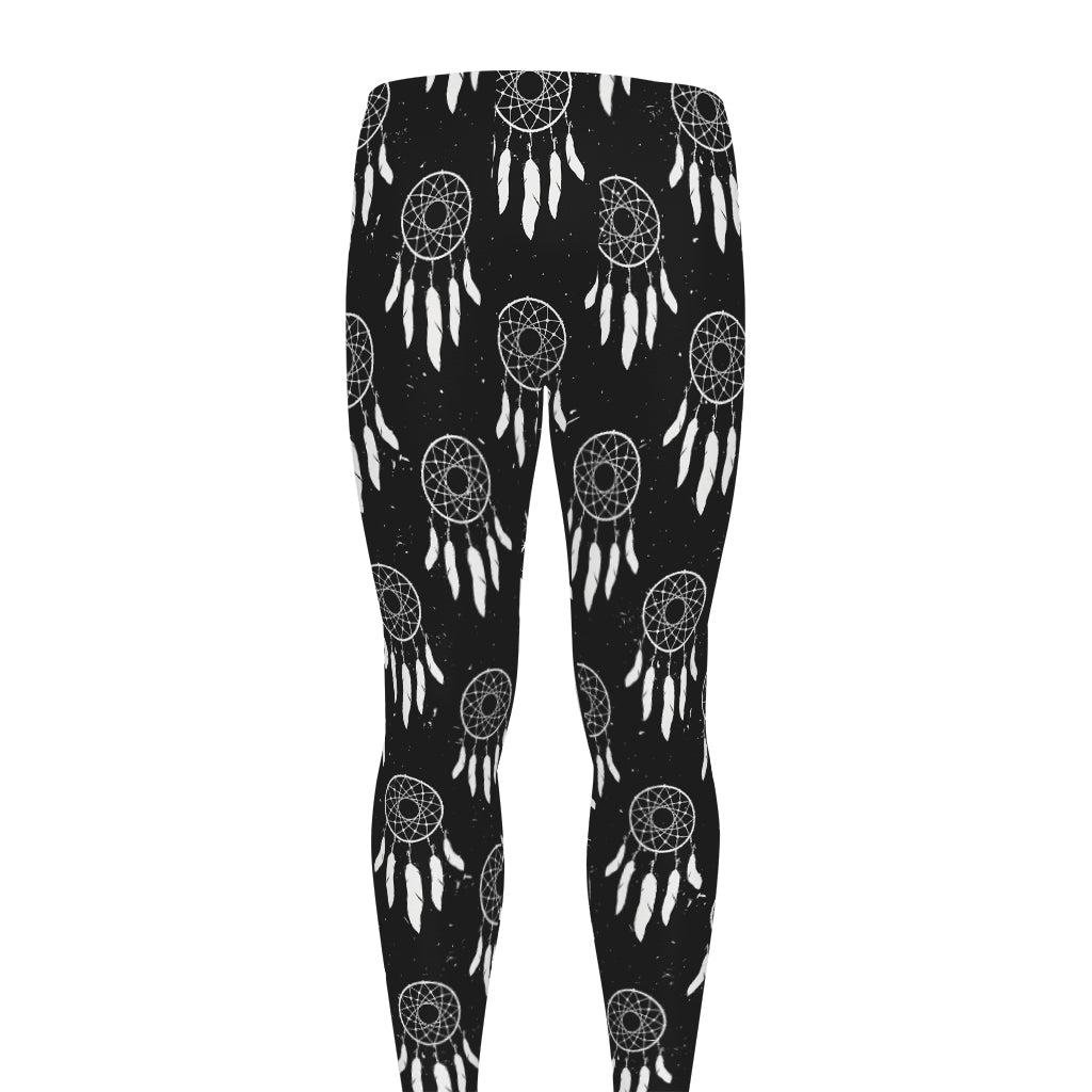 Black And White Dream Catcher Print Men's leggings