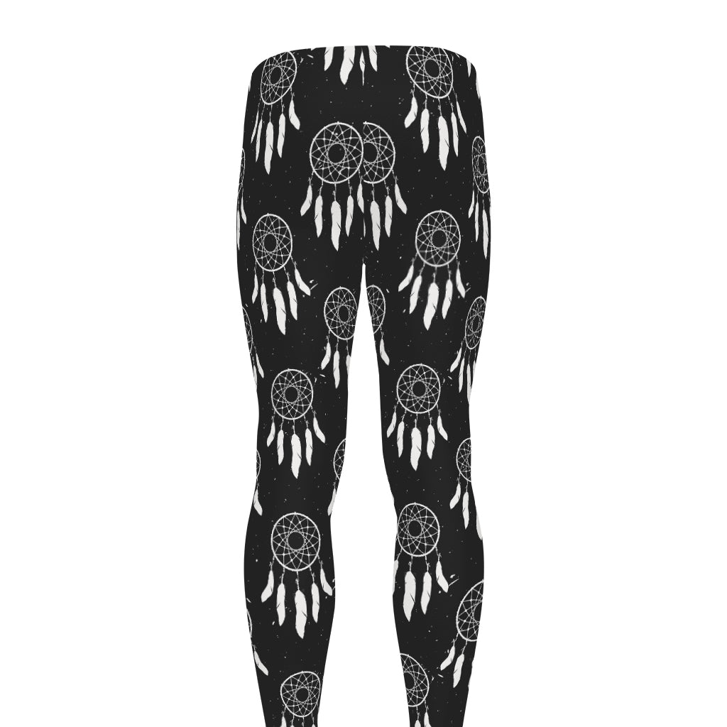Black And White Dream Catcher Print Men's leggings