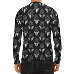 Black And White Dream Catcher Print Men's Long Sleeve Rash Guard