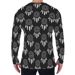 Black And White Dream Catcher Print Men's Long Sleeve T-Shirt