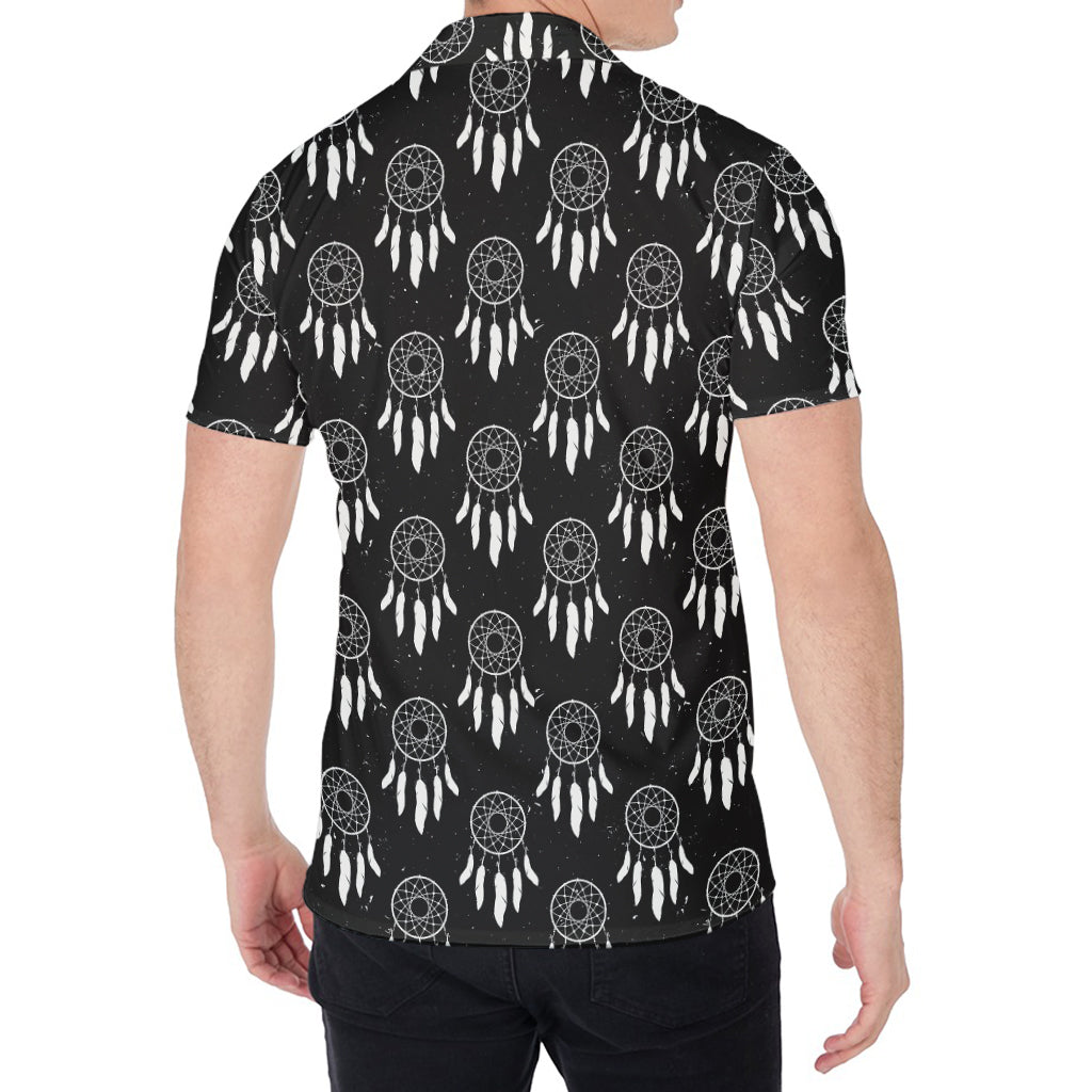 Black And White Dream Catcher Print Men's Shirt