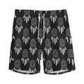 Black And White Dream Catcher Print Men's Athletic Shorts