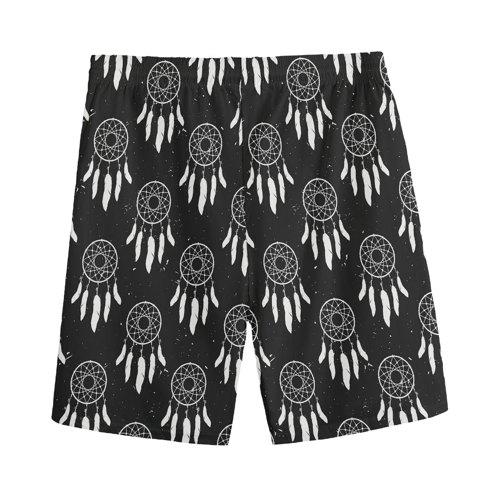 Black And White Dream Catcher Print Men's Sports Shorts