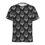 Black And White Dream Catcher Print Men's Sports T-Shirt
