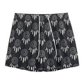 Black And White Dream Catcher Print Mesh Shorts