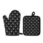 Black And White Dream Catcher Print Oven Mitt And Pot Holder Set