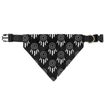 Black And White Dream Catcher Print Over The Collar Dog Bandana