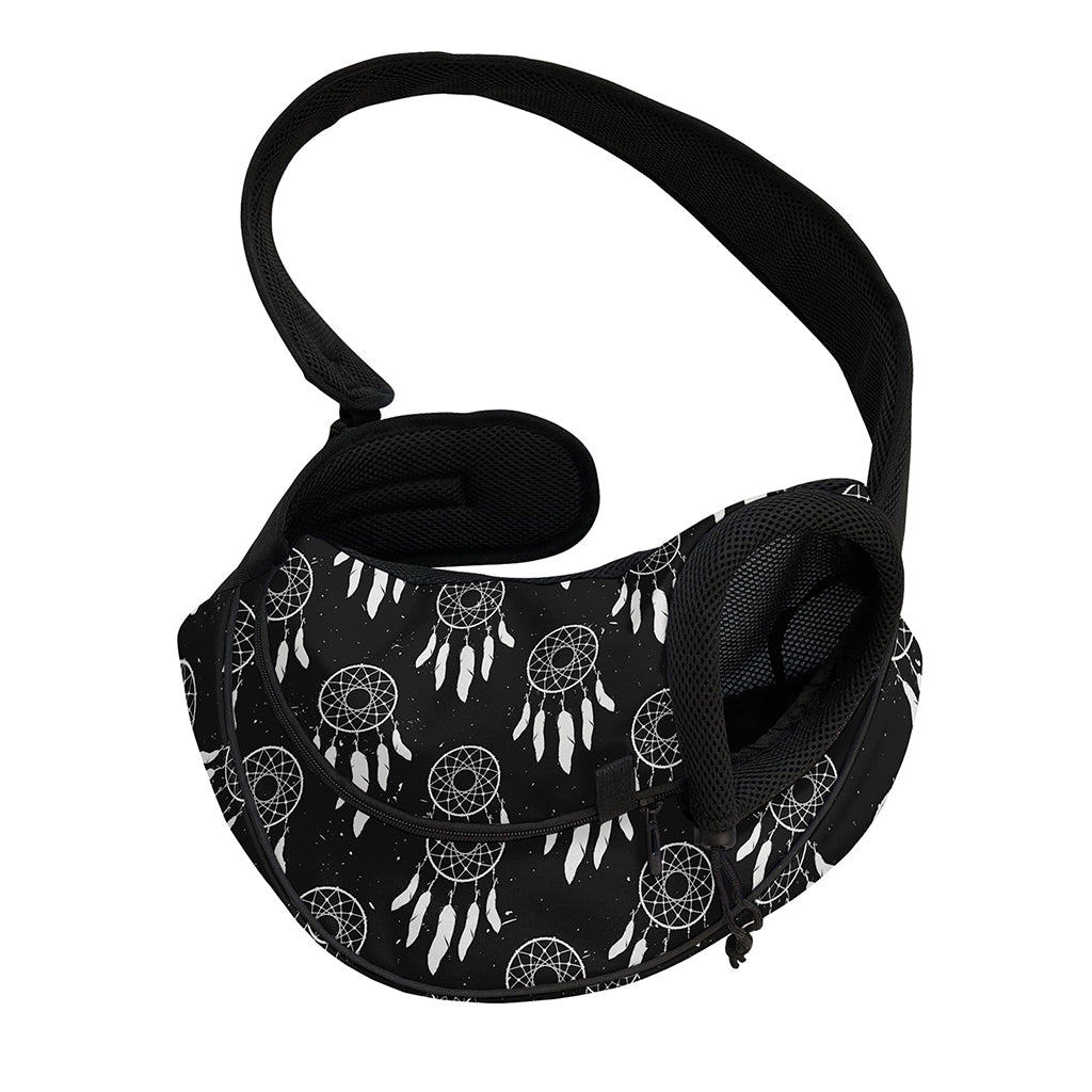 Black And White Dream Catcher Print Pet Sling Carrier