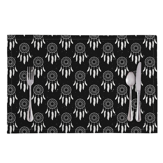 Black And White Dream Catcher Print Placemat