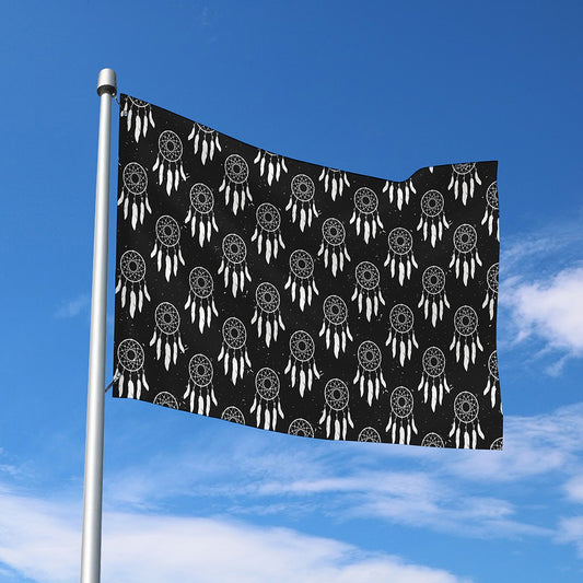 Black And White Dream Catcher Print Polyester Flag