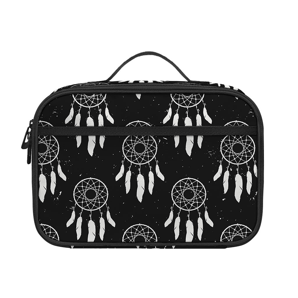 Black And White Dream Catcher Print Portable Lunch Bag