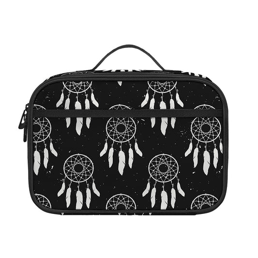 Black And White Dream Catcher Print Portable Lunch Bag