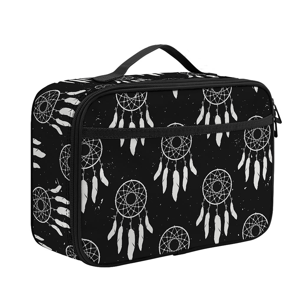 Black And White Dream Catcher Print Portable Lunch Bag