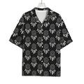 Black And White Dream Catcher Print Rayon Hawaiian Shirt