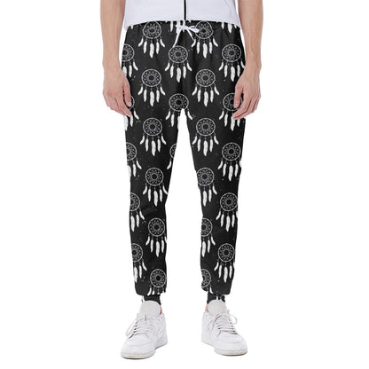 Black And White Dream Catcher Print Scuba Joggers