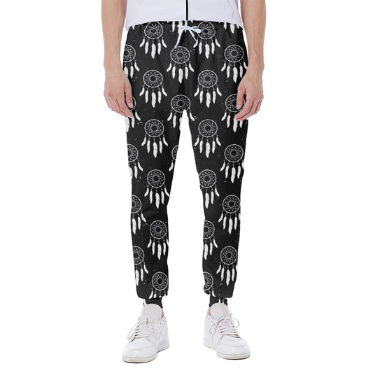 Black And White Dream Catcher Print Scuba Joggers